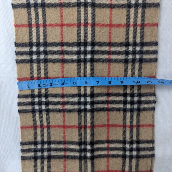 Burberry 100% Cashmere Check Scarf Beige | Unisex | Designer Luxury - Picture 7 of 7